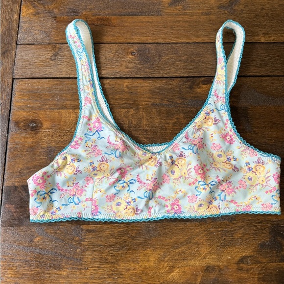 Loveshackfancy Bellan Bikini TOP only Floral Print Women's size Medium - Picture 4 of 5